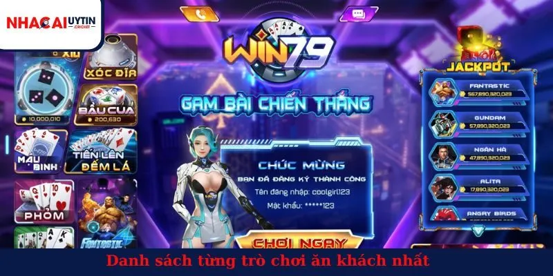 Danh sách từng trò chơi ăn khách nhất